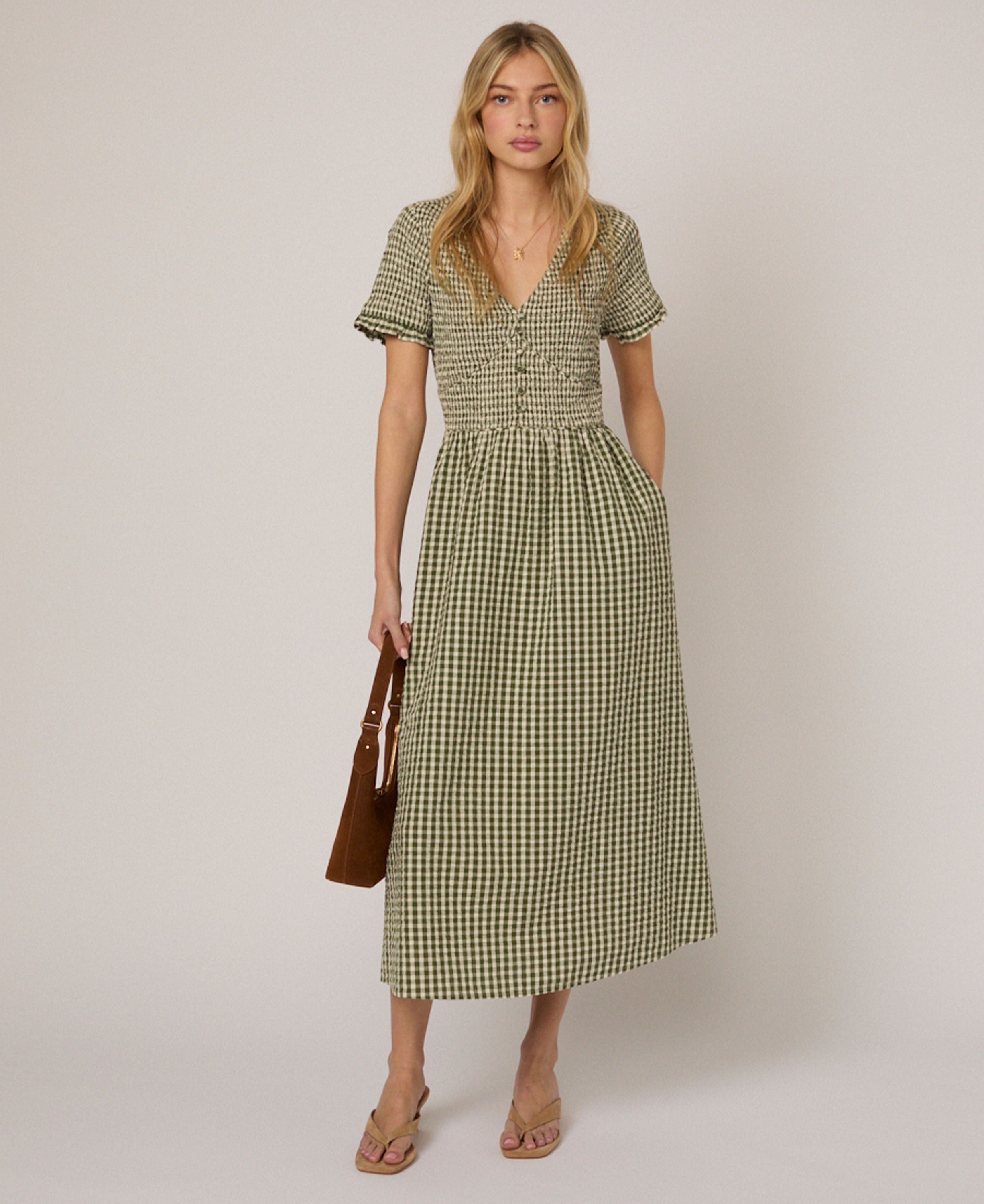 Eliza Midi Dress - Green