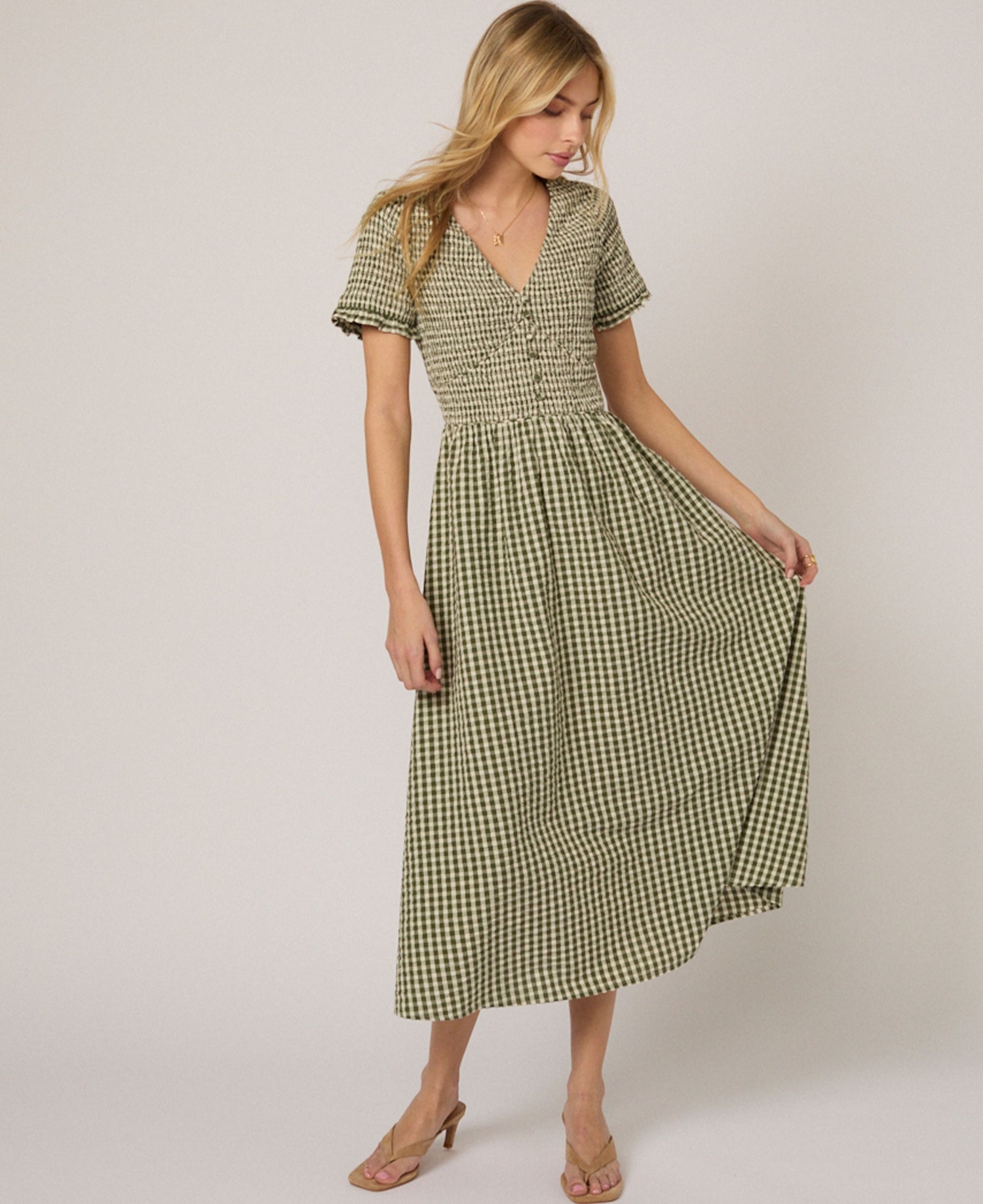 Eliza Midi Dress - Green