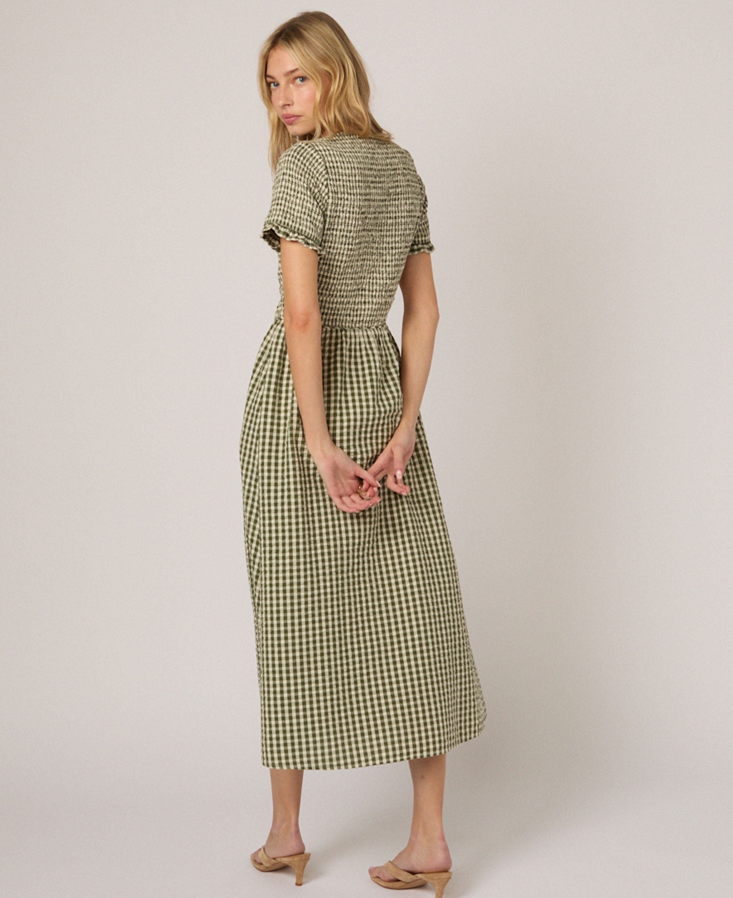 Eliza Midi Dress - Green