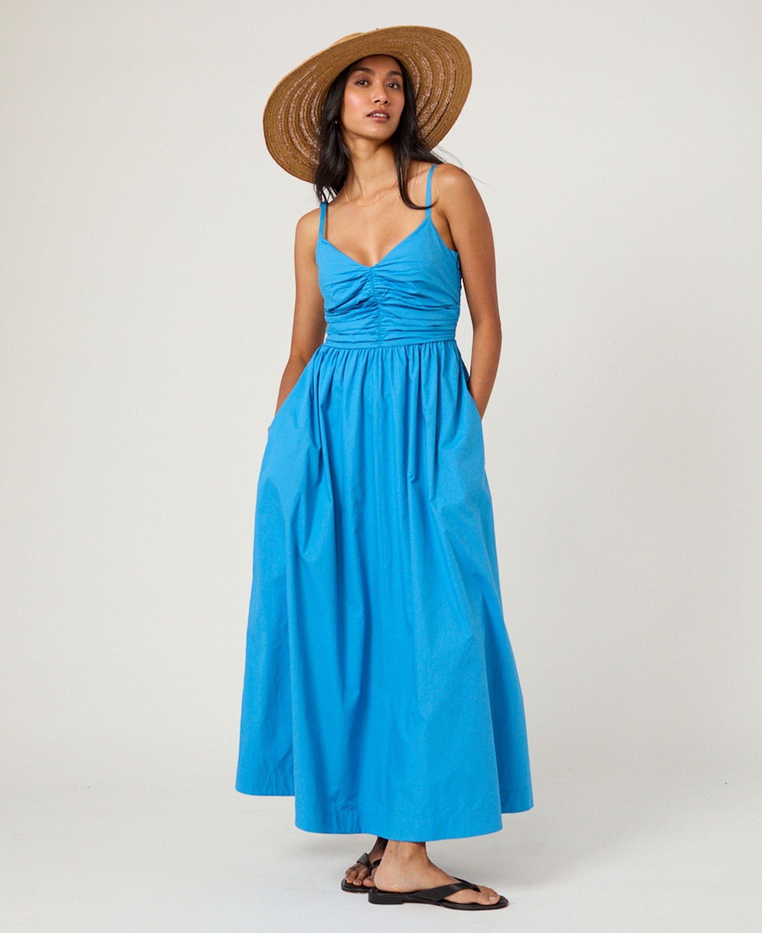 Paige Midi Dress - Blue