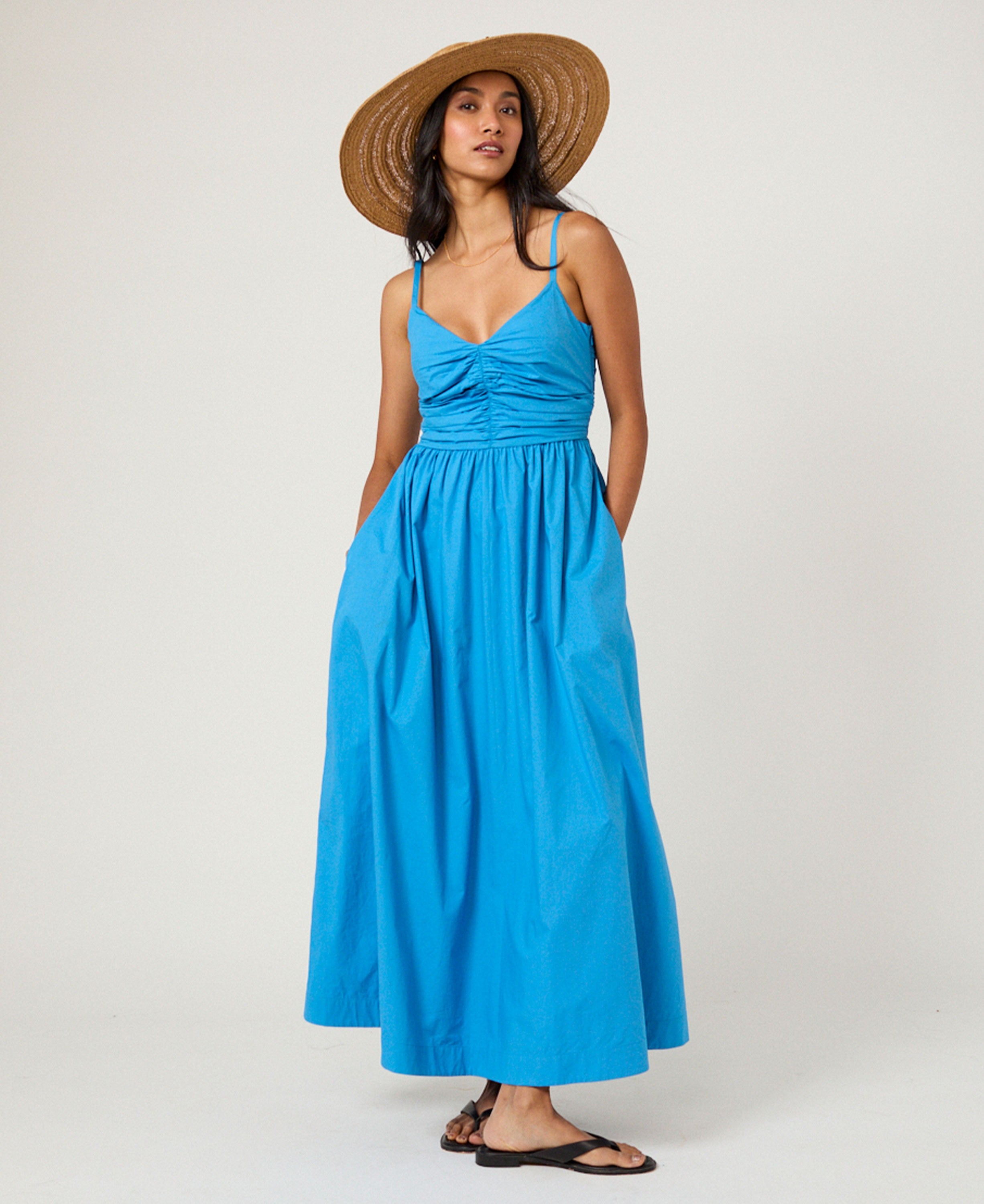 Paige Midi Dress - Blue