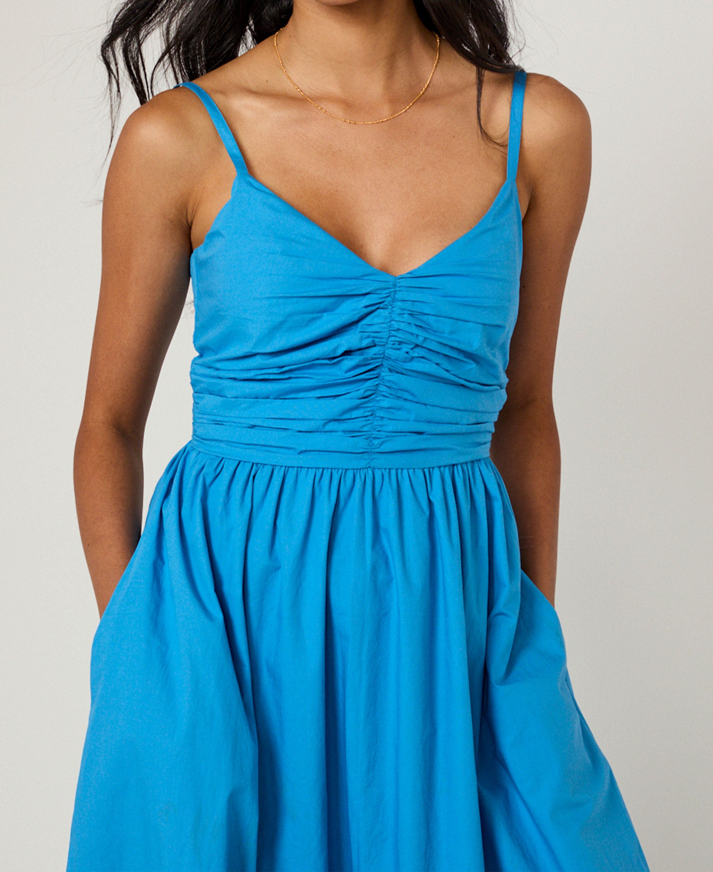 Paige Midi Dress - Blue