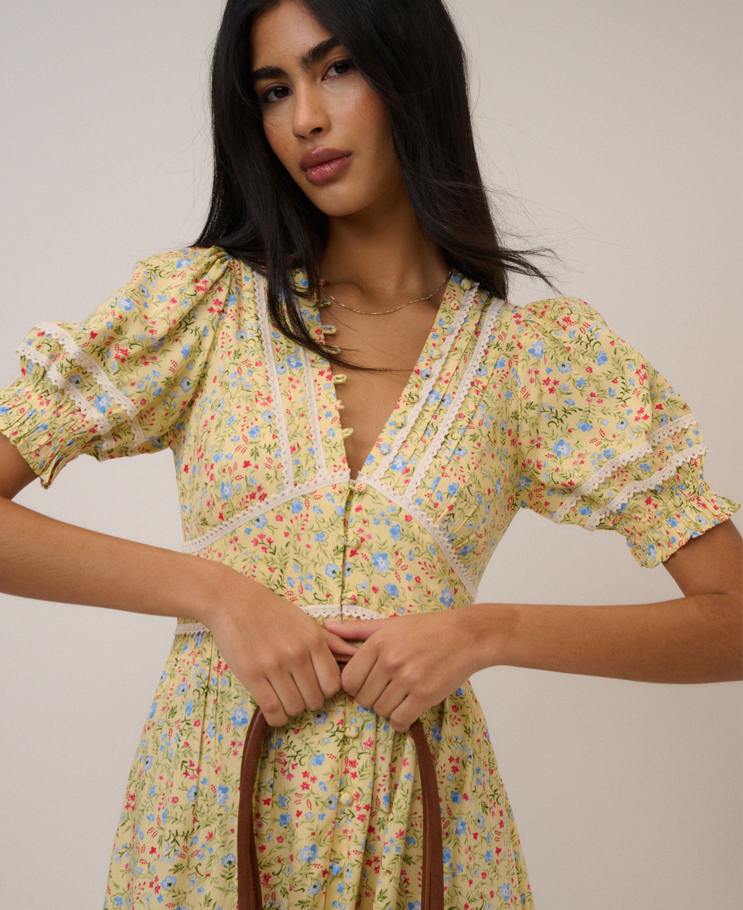 Saffy Midi Dress - Yellow