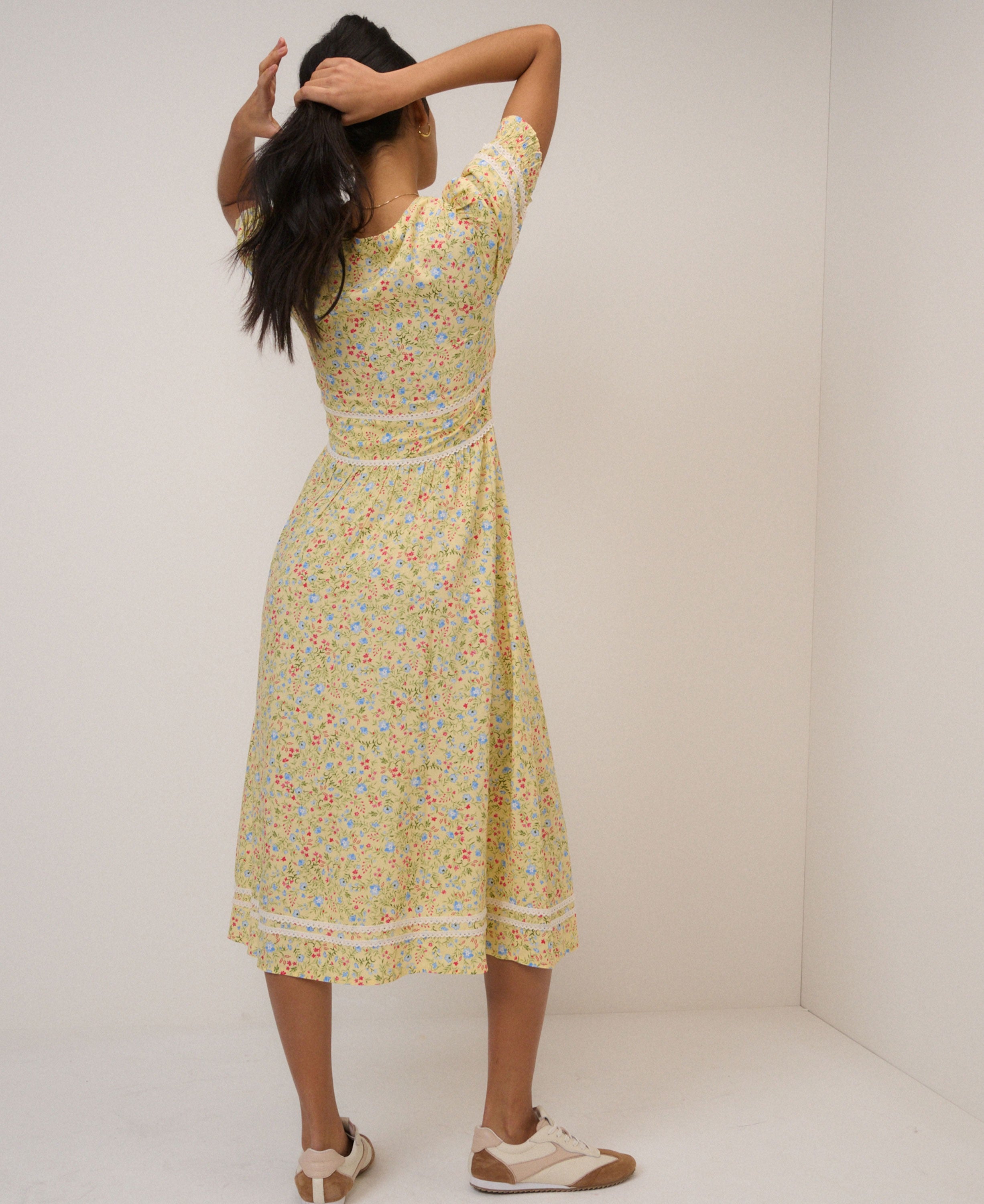 Saffy Midi Dress - Yellow
