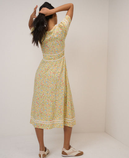 Saffy Midi Dress - Yellow