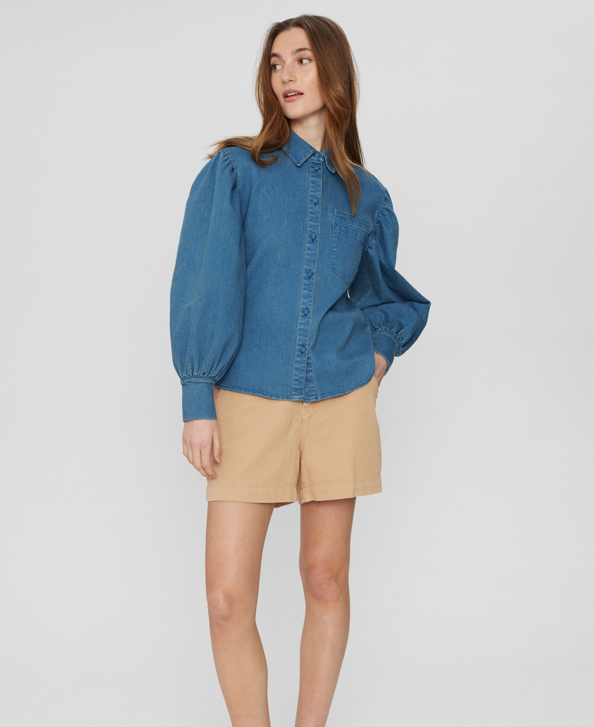 Nucharlise Shirt - Medium Blue Denim