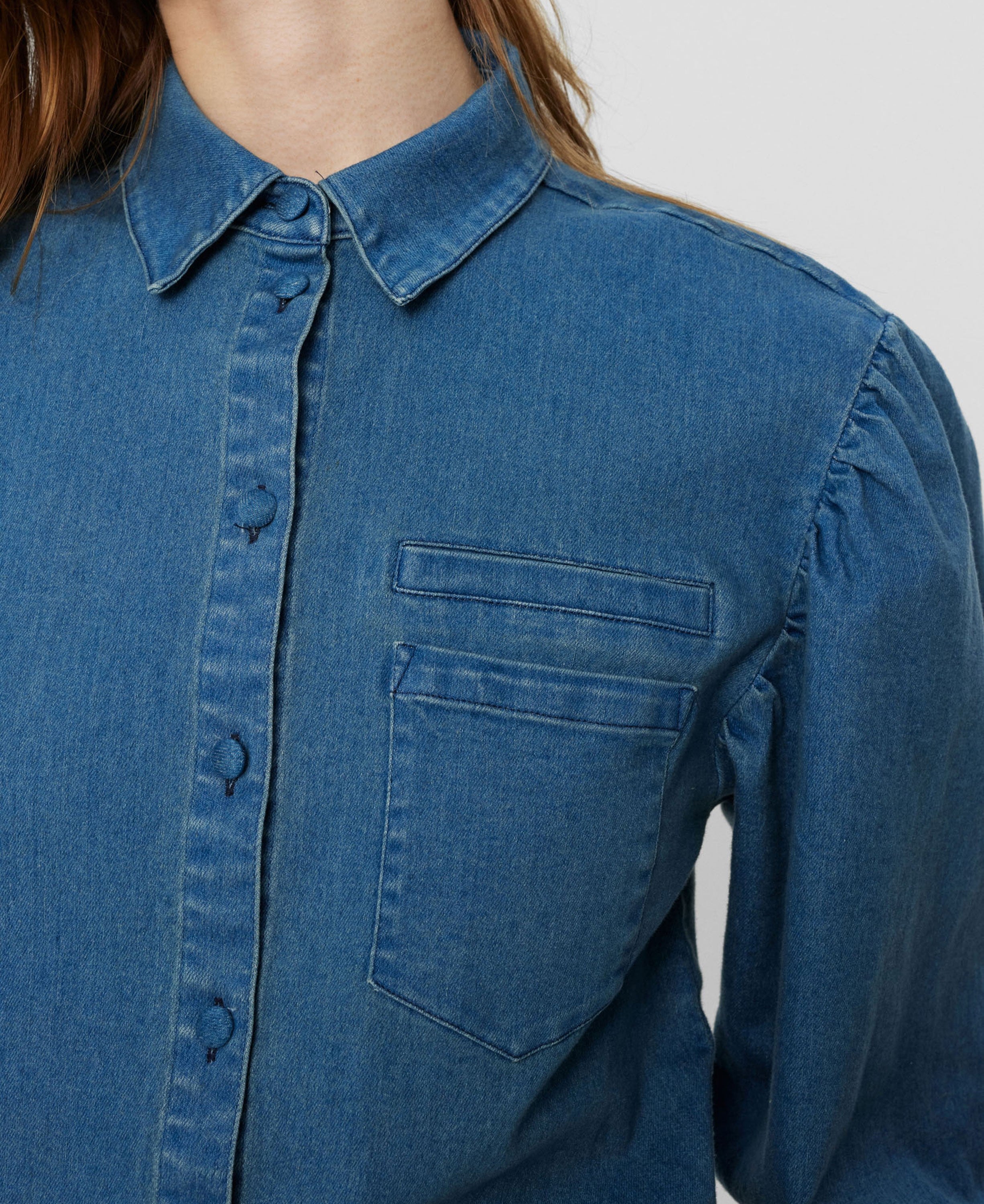 Nucharlise Shirt - Medium Blue Denim