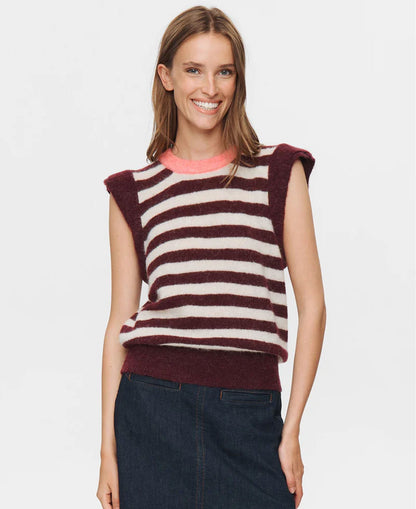 Nuciara Riette Stripe Vest - Winetasting
