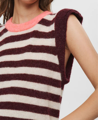 Nuciara Riette Stripe Vest - Winetasting