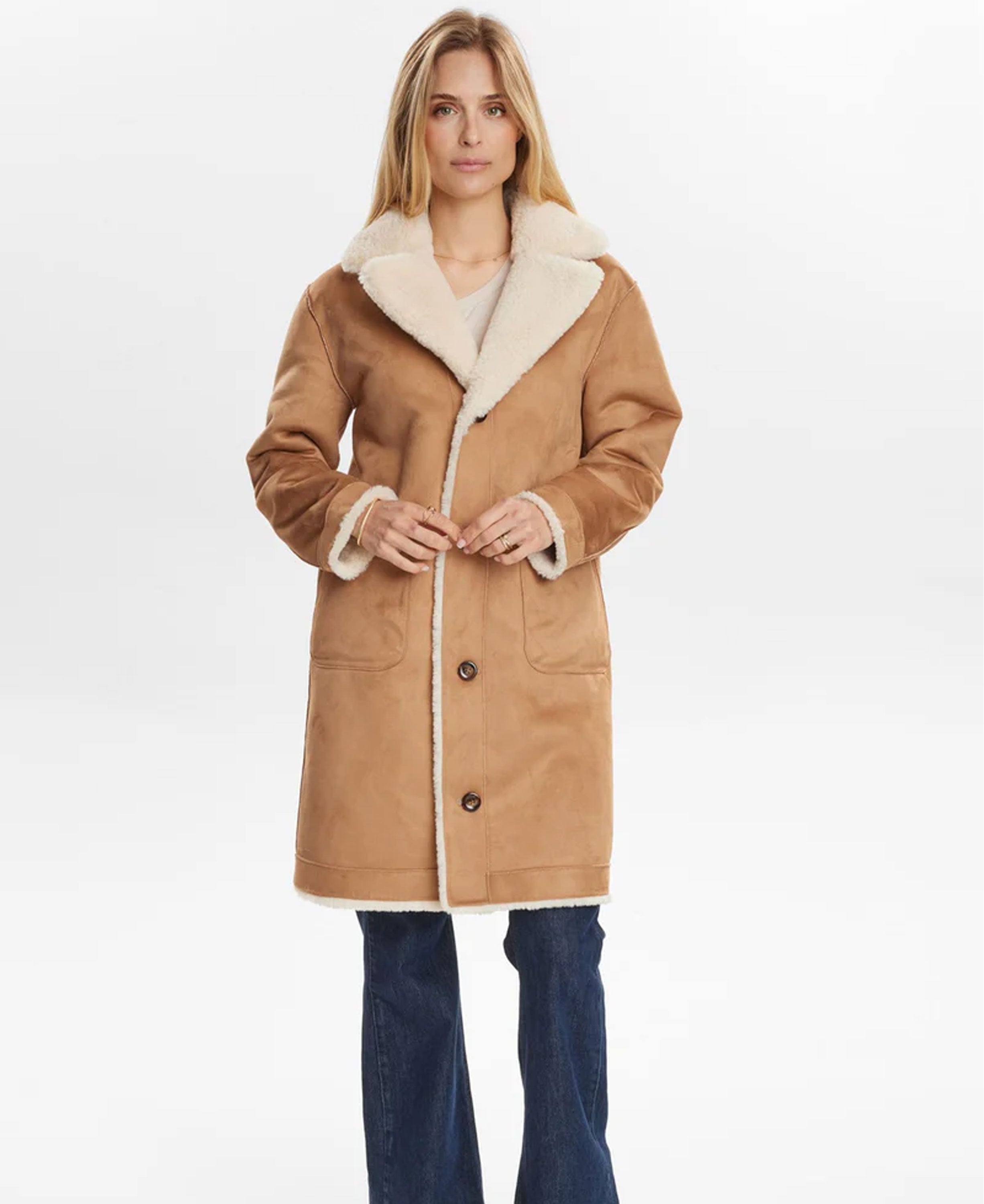 Nuelliot Reversible Coat - Cognac