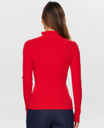 Nusidanu Highneck Pullover - High Risk Red