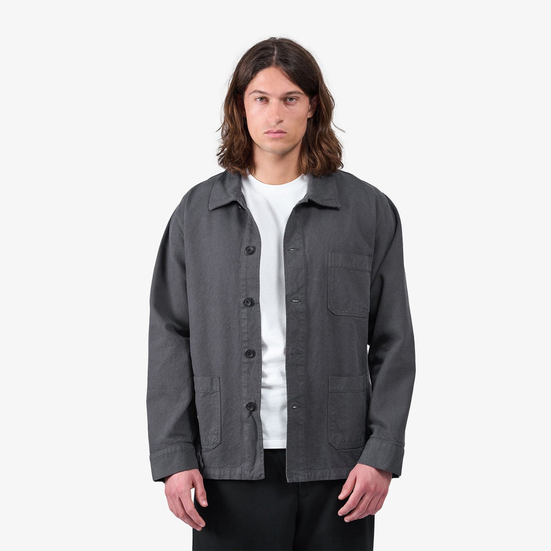 Organic Workwear Jacket - Lava Grey