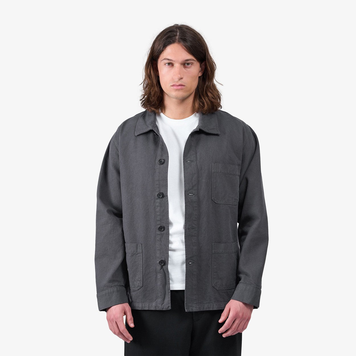 Organic Workwear Jacket - Lava Grey