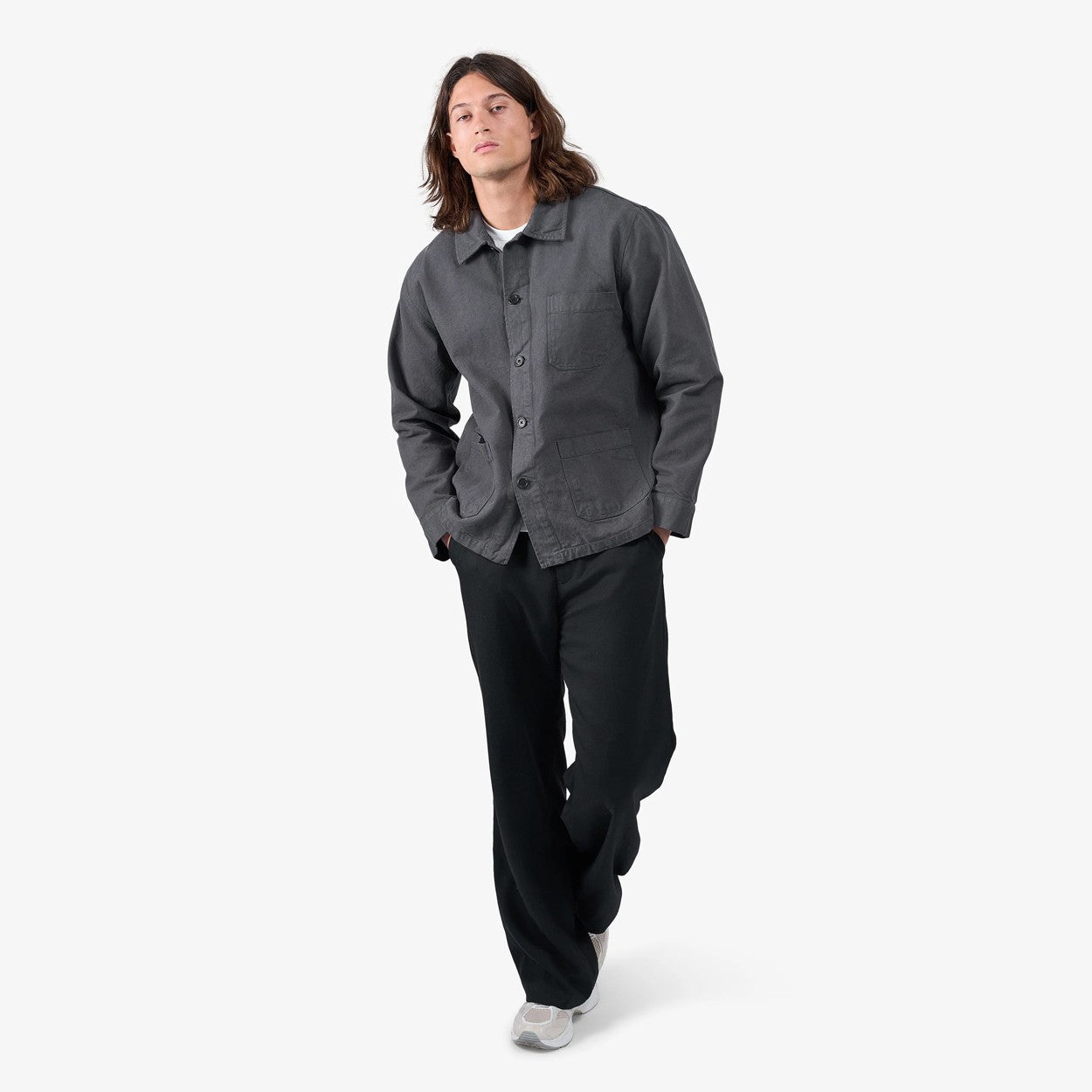 Organic Workwear Jacket - Lava Grey