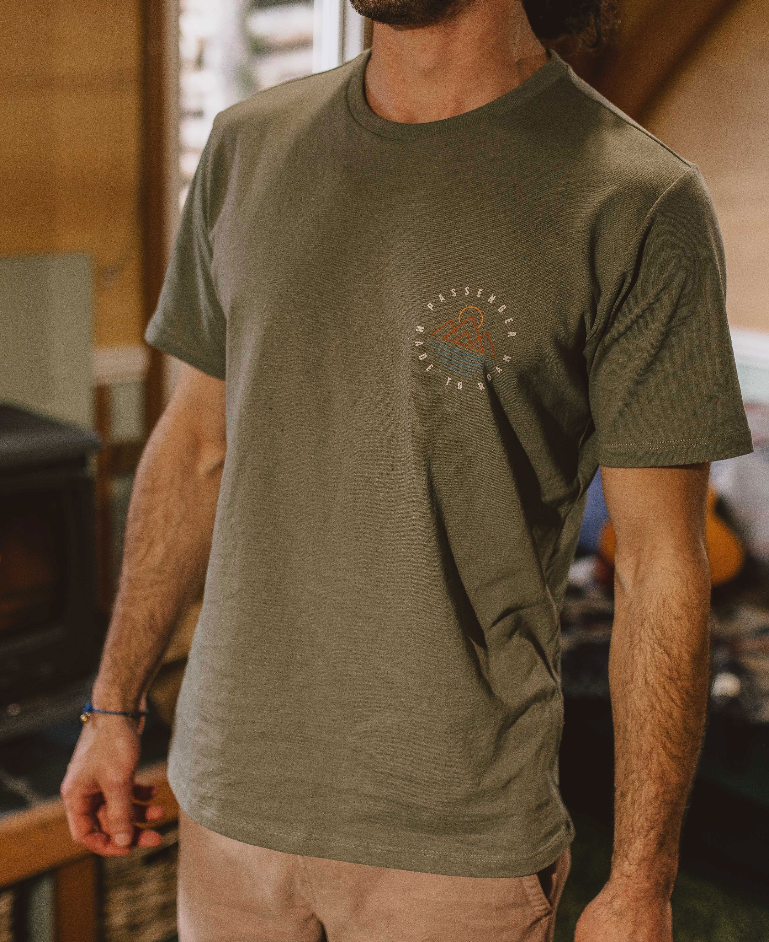 Escapism Recycled Cotton T-Shirt - Dusty Olive