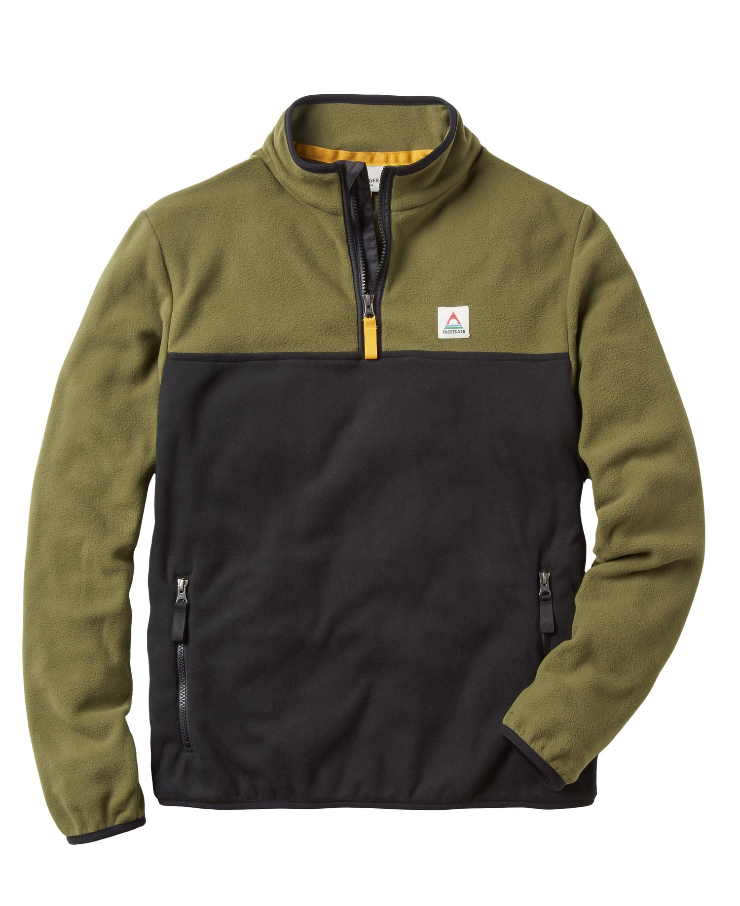 Set Off Recycled Polar 1/4 Zip Fleece - Khaki