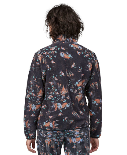 Lightweight Synchilla Snap-T Fleece Pullover - Swirl Floral: Pitch Blue