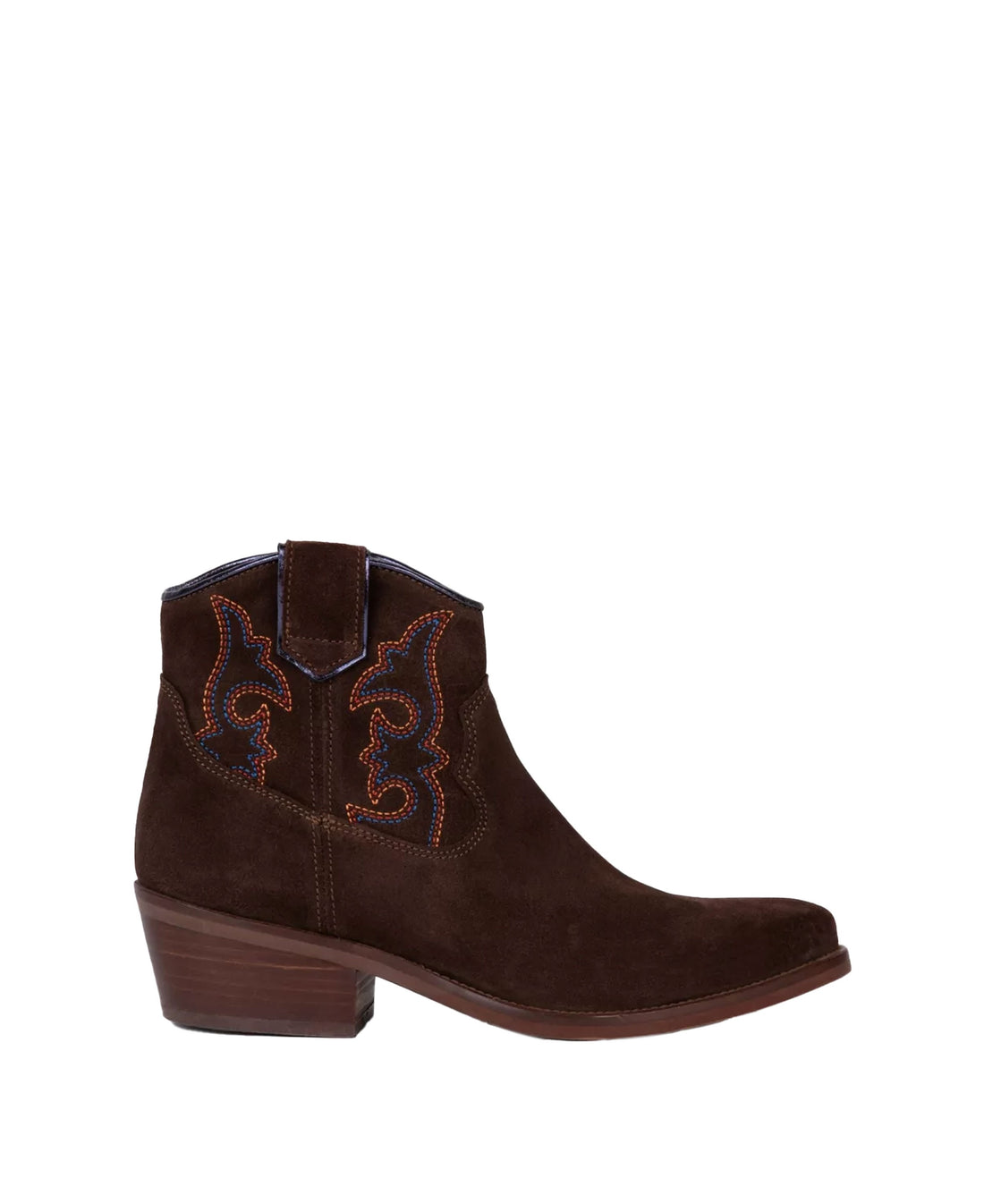 Cassidy Suede Embroidered Boot - Bitter Chocolate