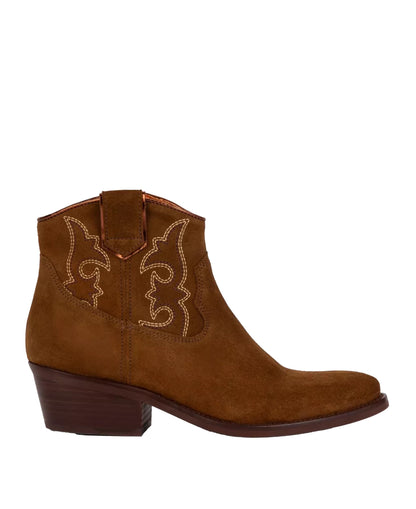 Cassidy Suede Embroidered Boot - Peat