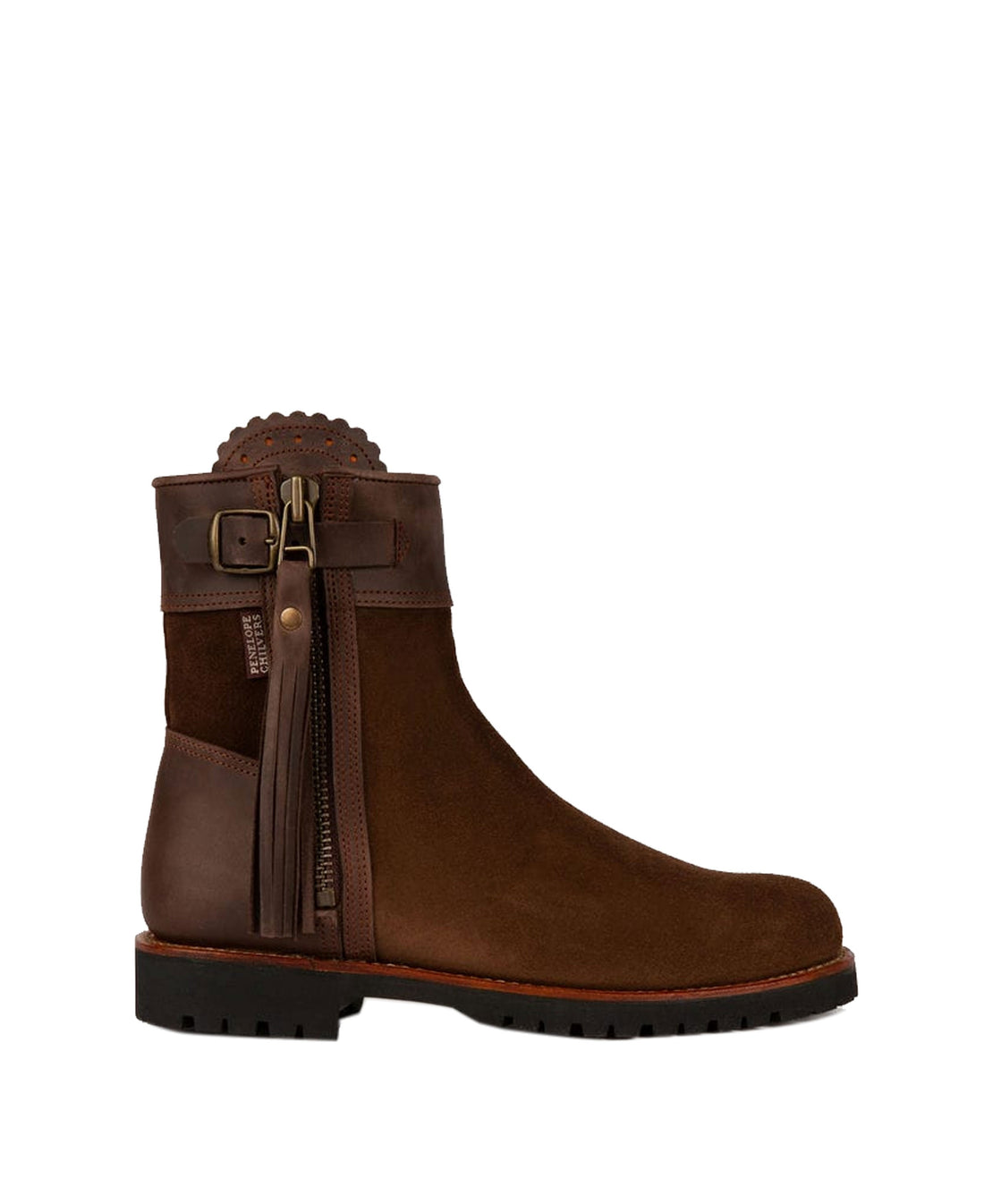 Inclement Cropped Tassel Boot - Dark Oak