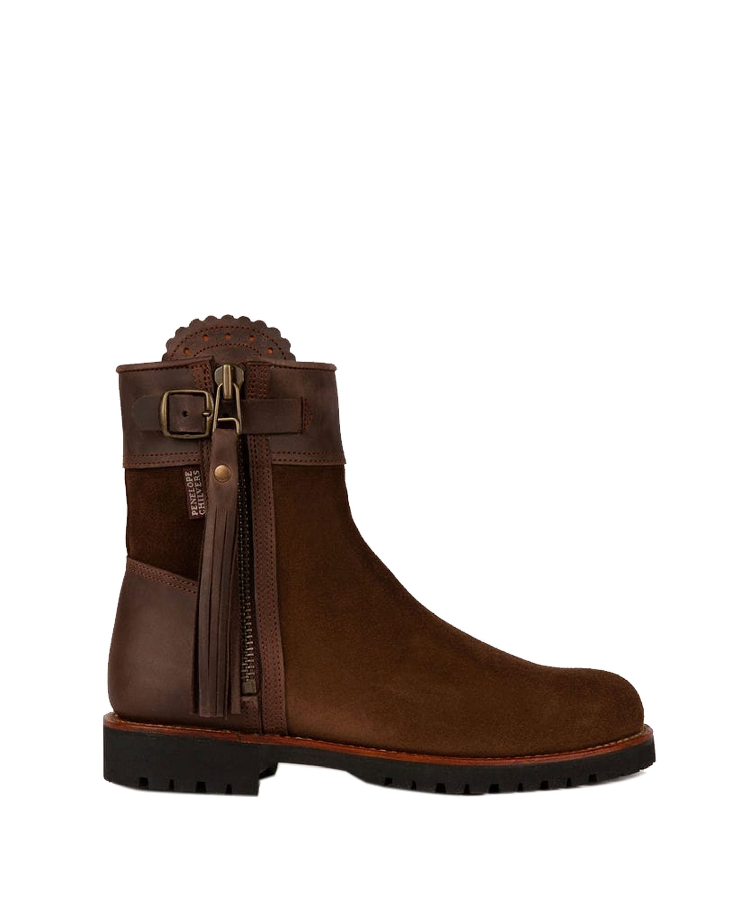 Inclement Cropped Tassel Boot - Dark Oak