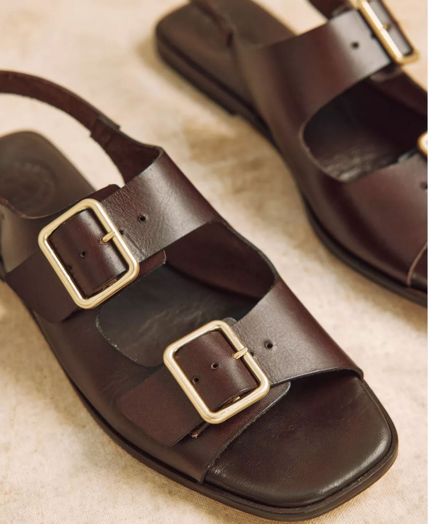 Portobello Leather Sandal - Bitter Chocolate
