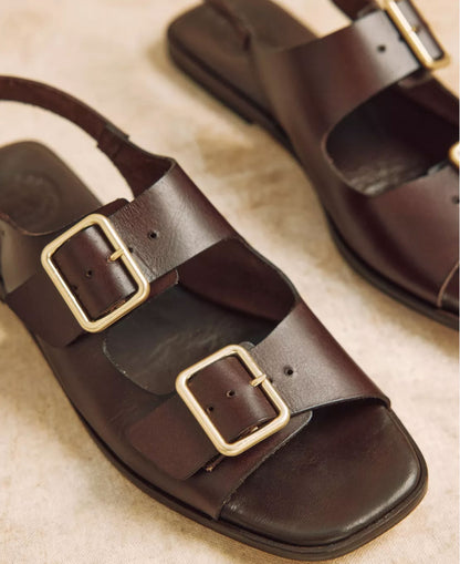 Portobello Leather Sandal - Bitter Chocolate