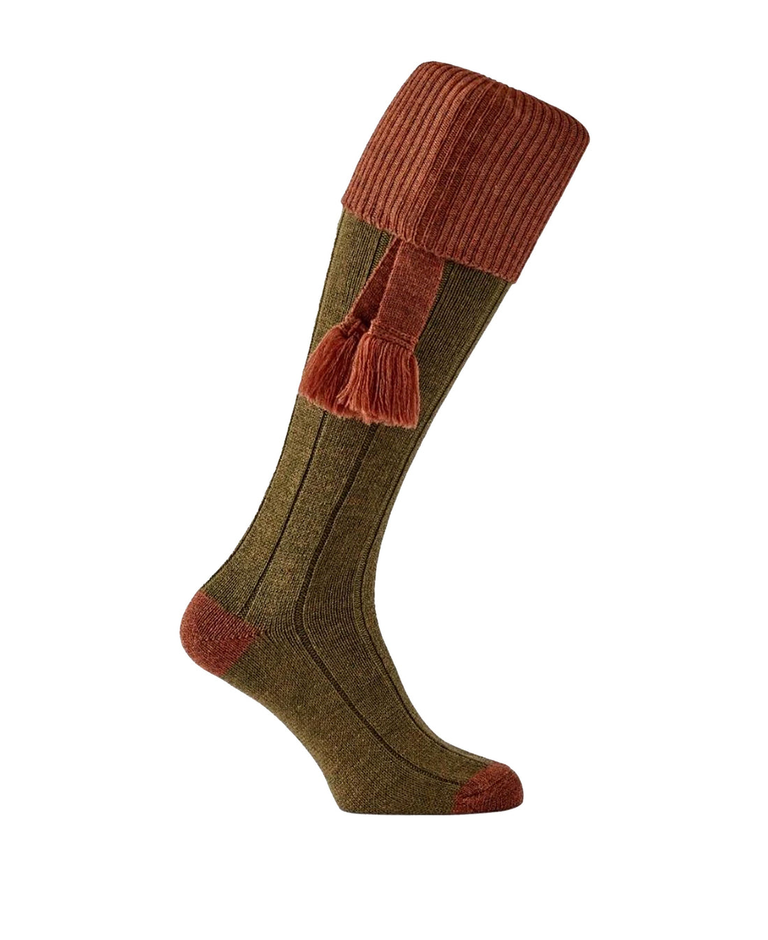 The Royale Shooting Sock &amp; Garter Set - Old Sage