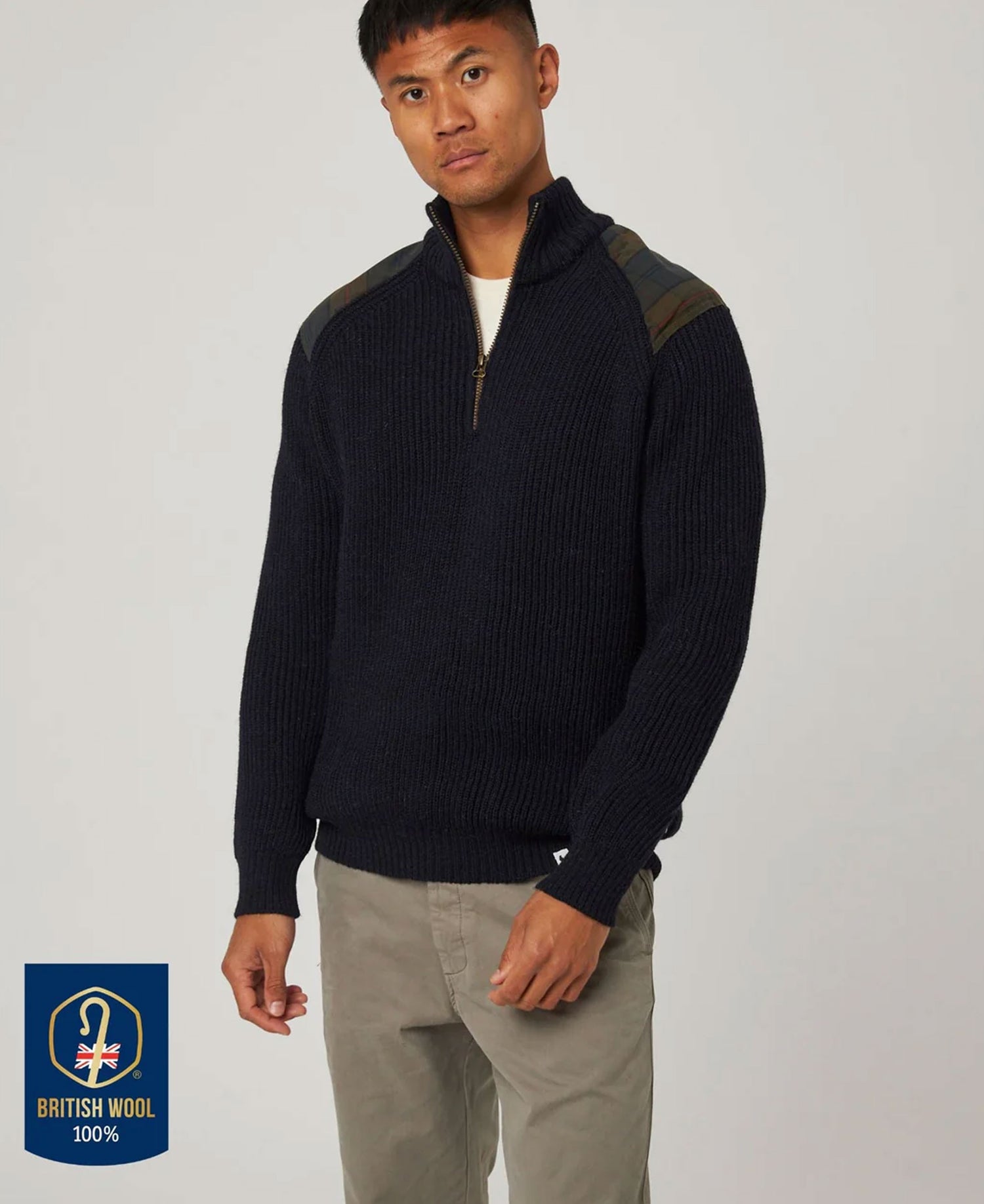 Bexley Quarter Zip Jumper - Navy