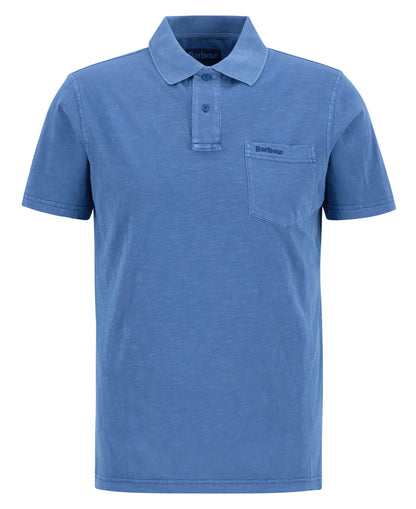 Pigment Dye Slub Polo Shirt - Dark Denim