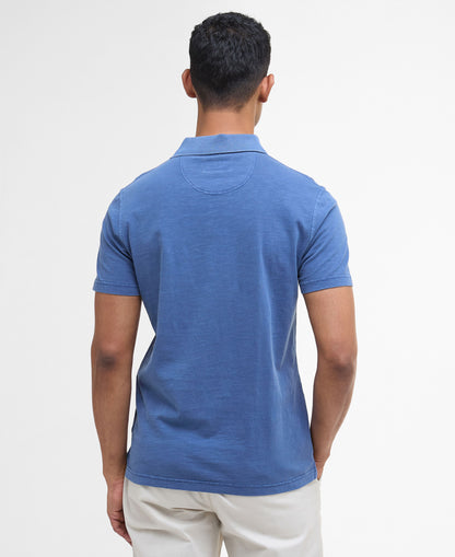 Pigment Dye Slub Polo Shirt - Dark Denim