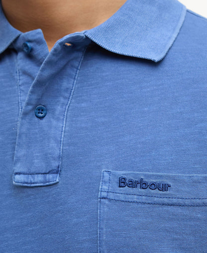 Pigment Dye Slub Polo Shirt - Dark Denim
