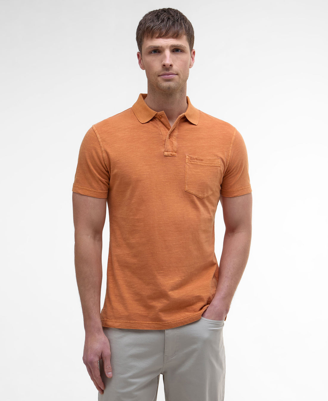 Pigment Dye Slub Polo Shirt - Sunset Haze