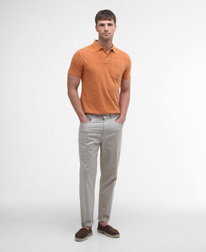 Pigment Dye Slub Polo Shirt - Sunset Haze