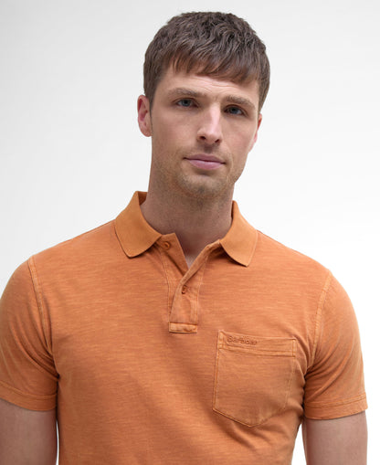 Pigment Dye Slub Polo Shirt - Sunset Haze