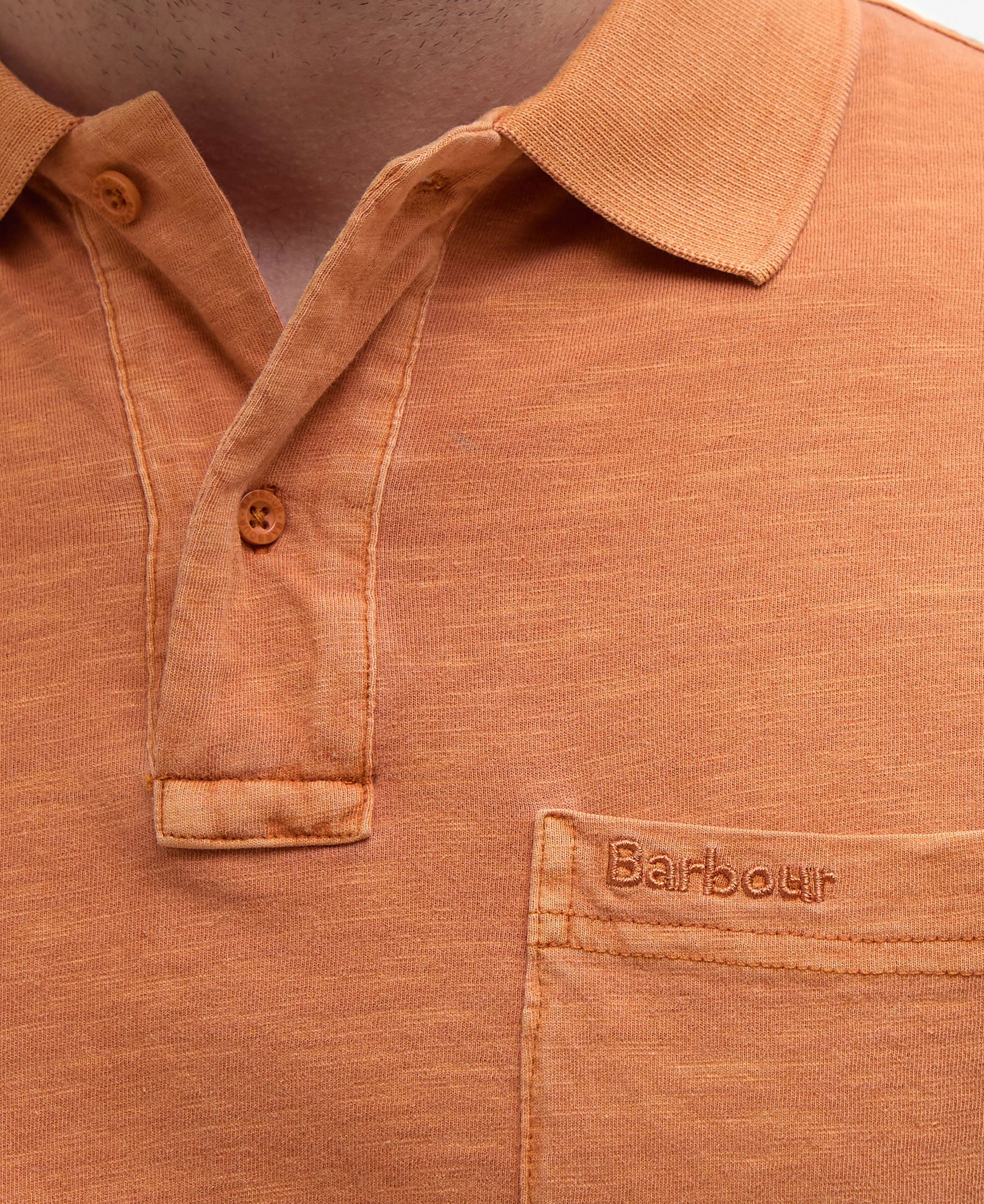 Pigment Dye Slub Polo Shirt - Sunset Haze