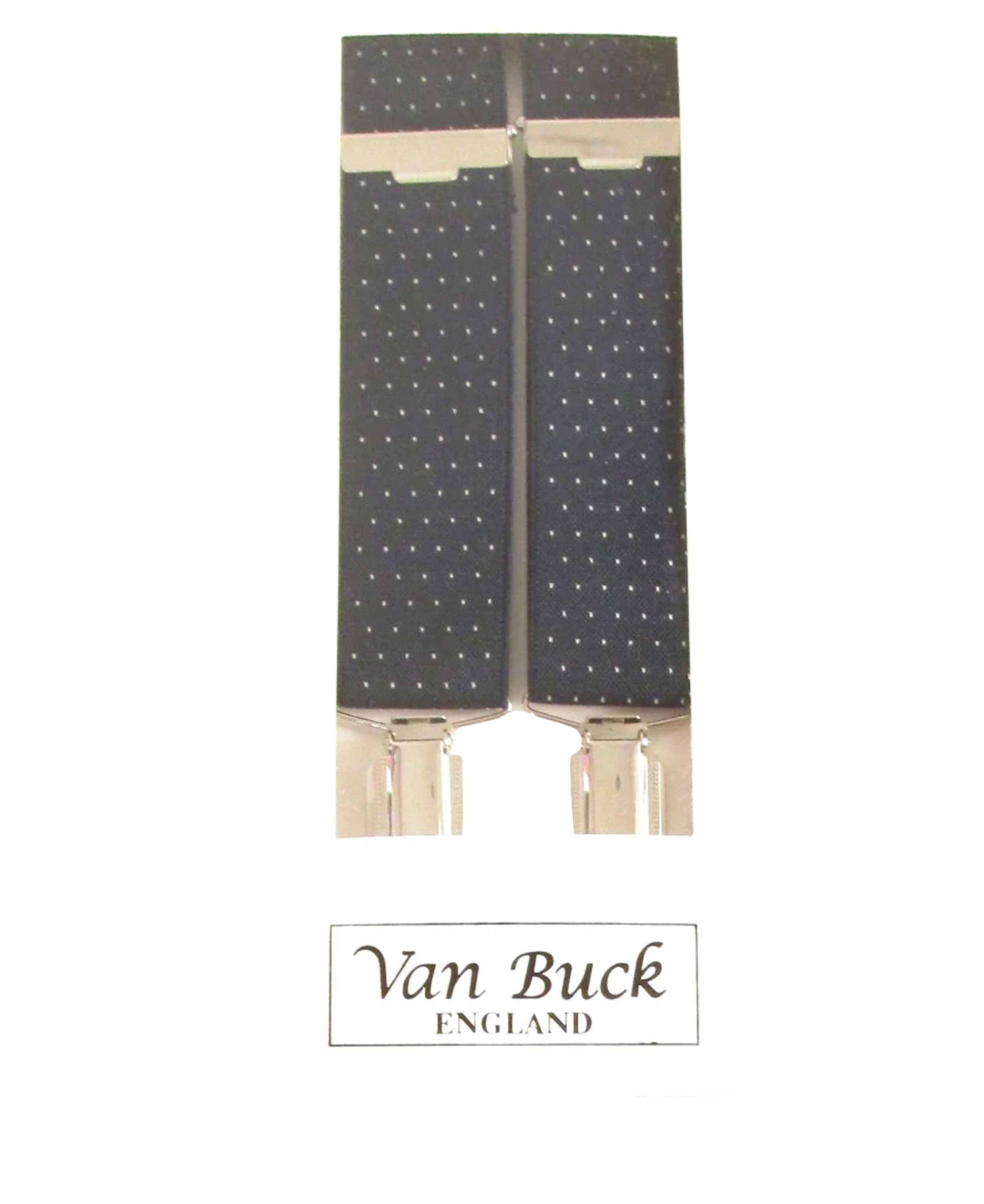 Plain Clip Braces - Navy/White Dot