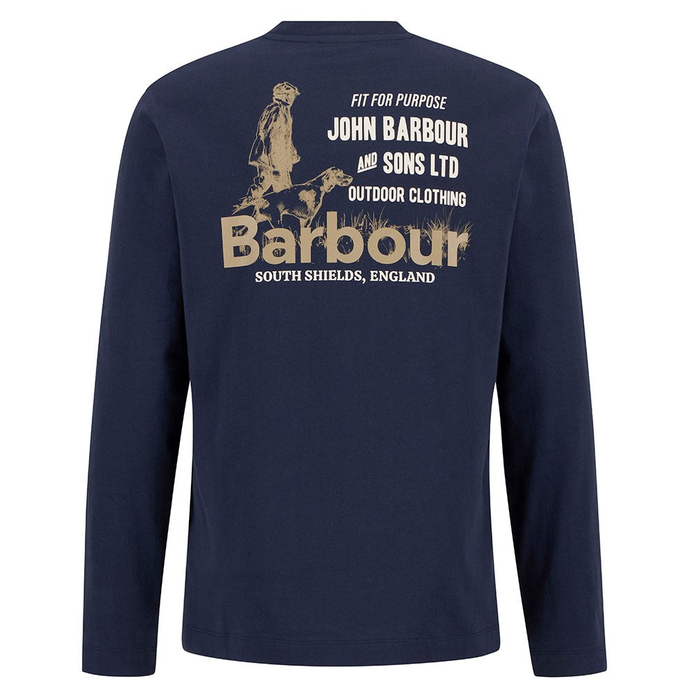 Pointer Long Sleeve Graphic T-Shirt - Navy