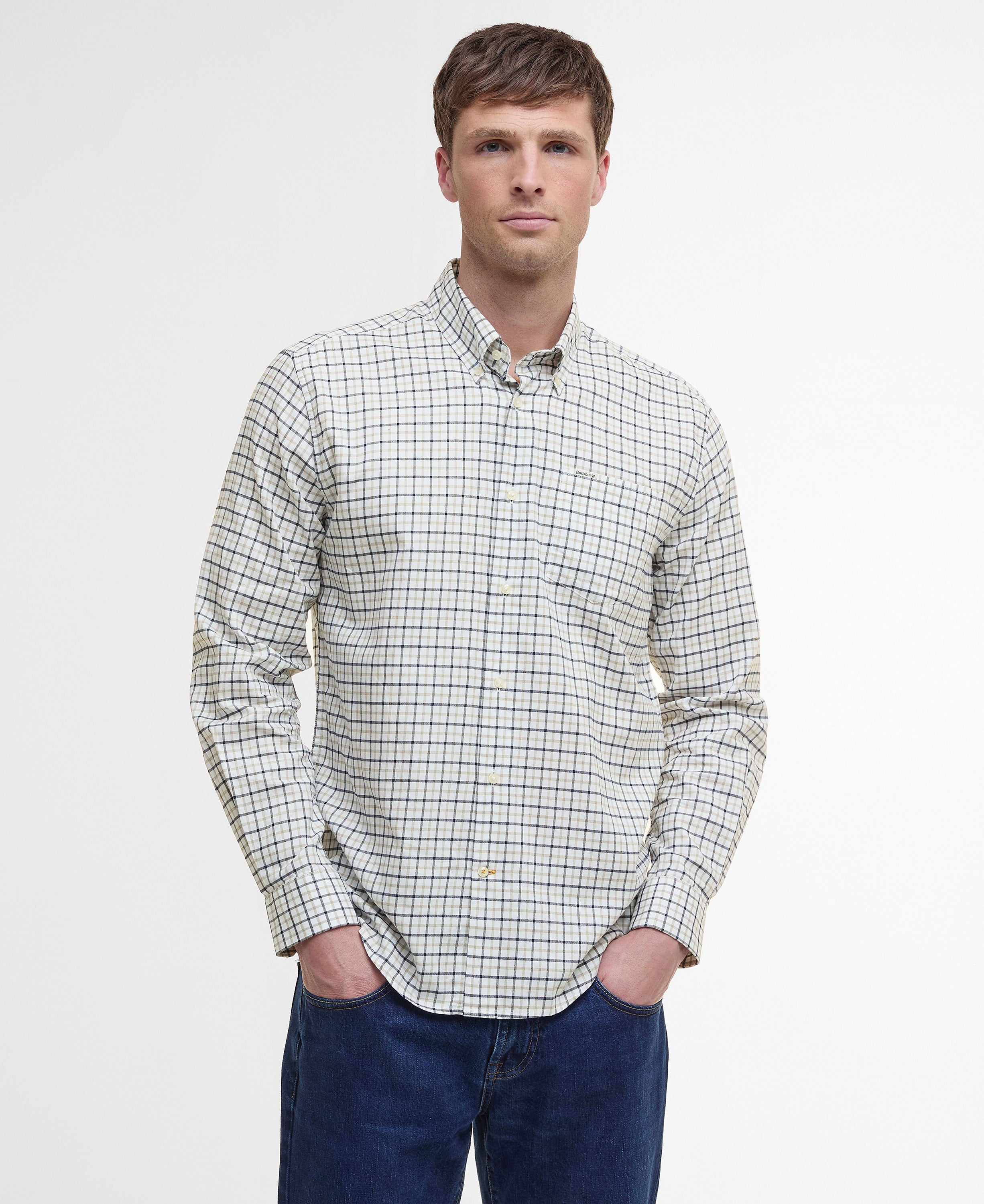Preston Regular Tattersall Shirt - Olive