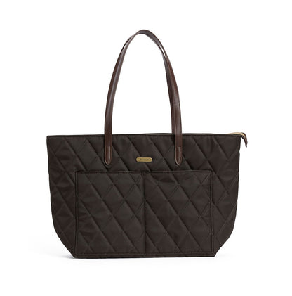 Quilted Tote Bag - Olive