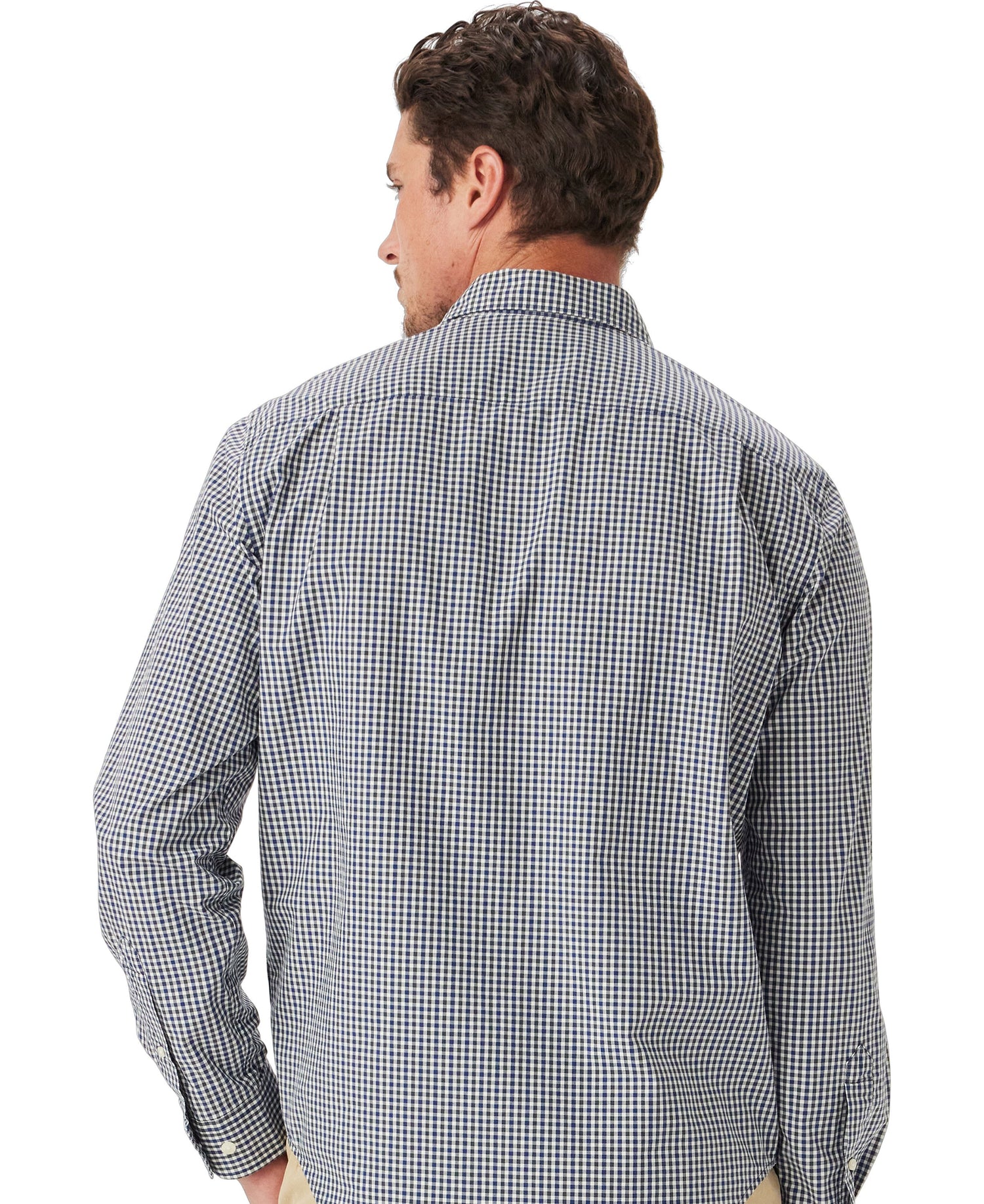 Classic Poplin Check Shirt - Navy Char