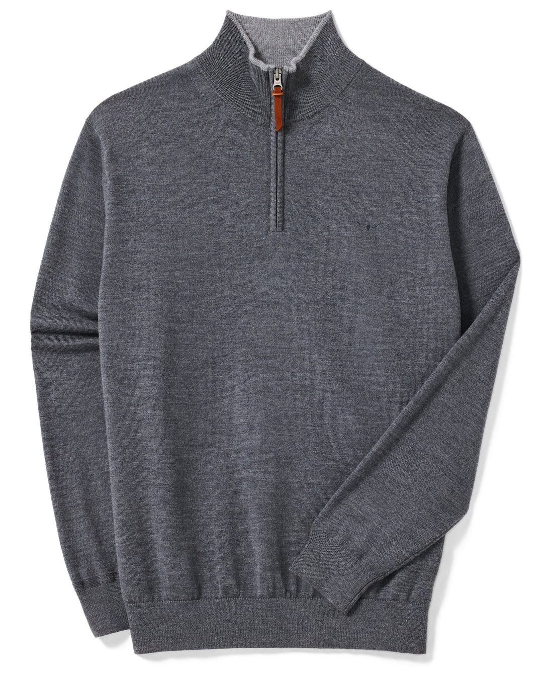 Ernest 1/4 Zip Merino Knit - Sea Mist