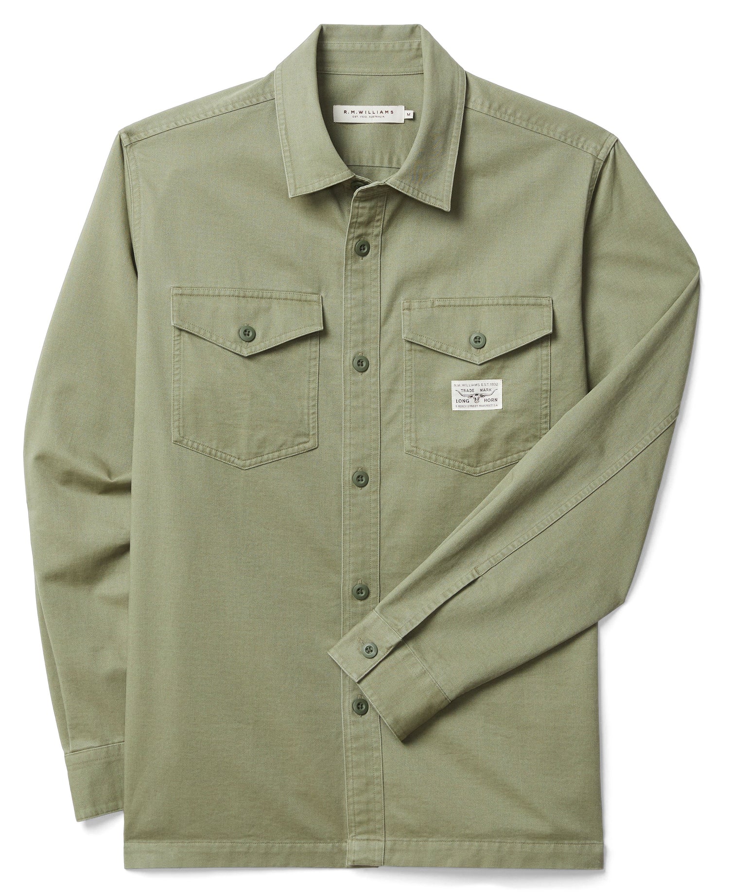 Longford Cotton Overshirt - Fatigue