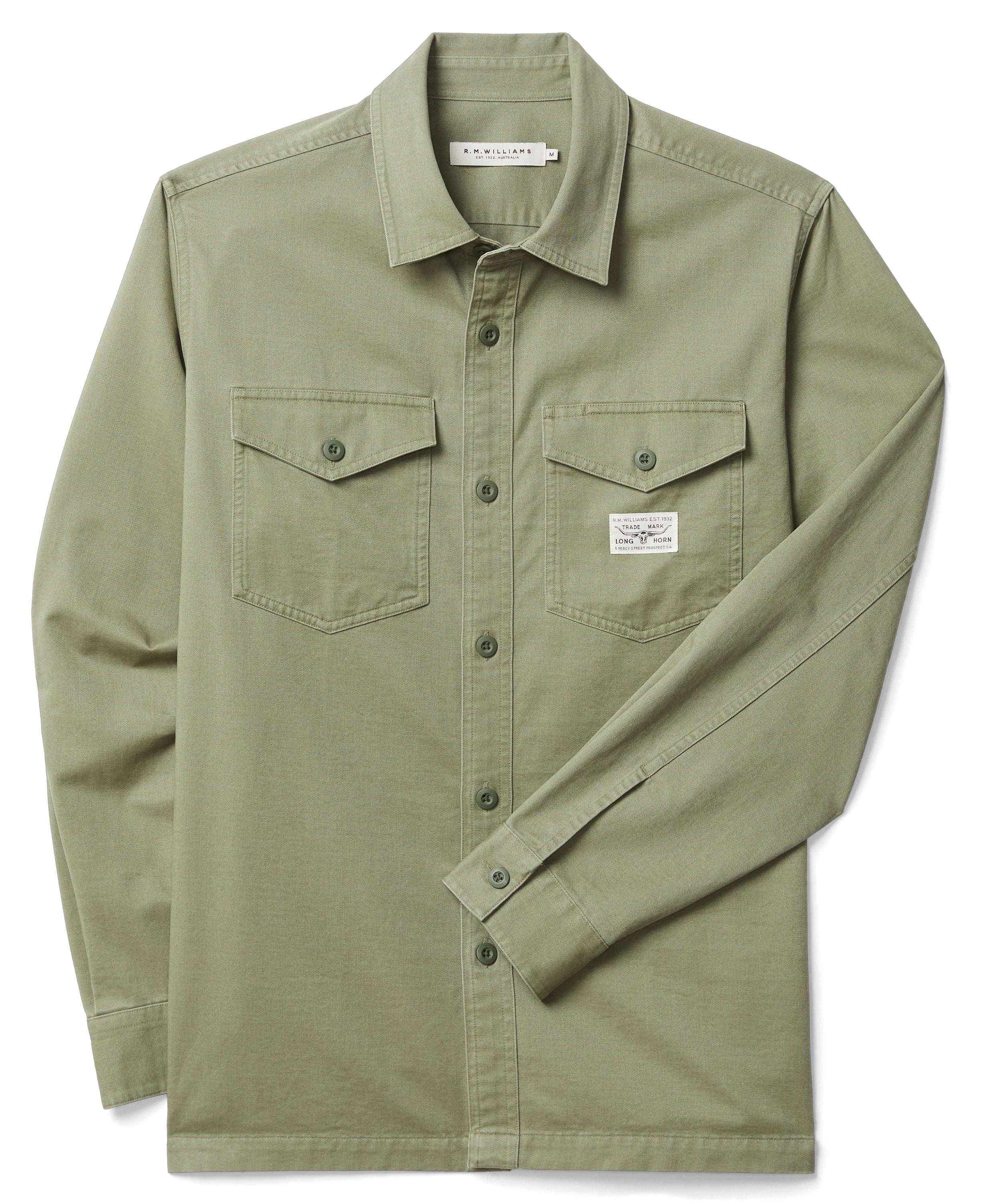 Longford Cotton Overshirt - Fatigue
