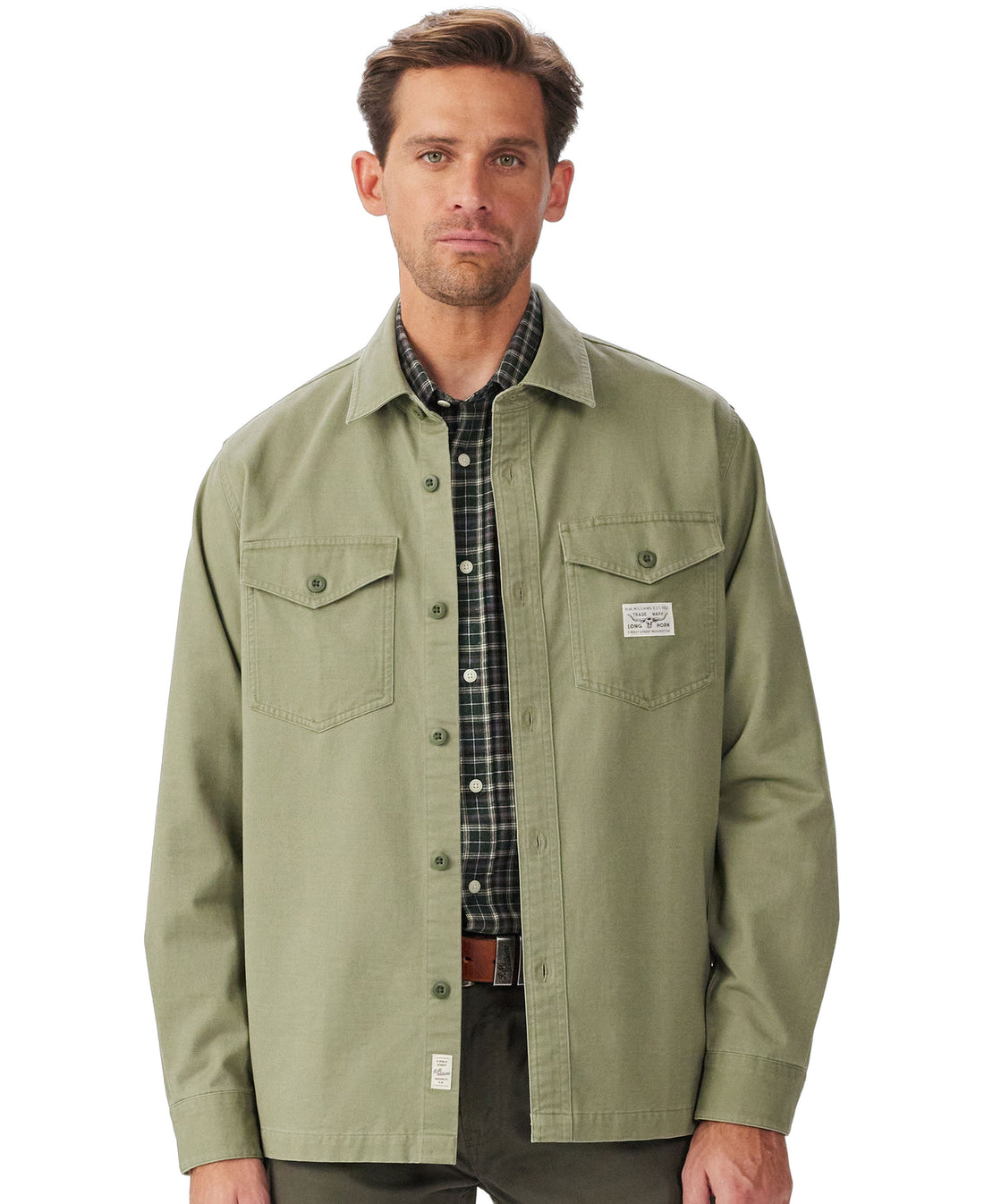 Longford Cotton Overshirt - Fatigue