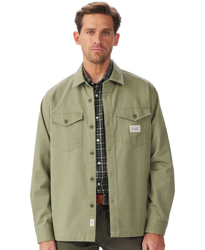 Longford Cotton Overshirt - Fatigue