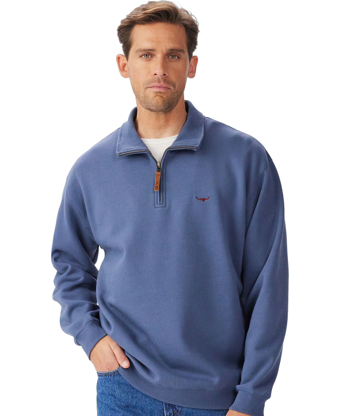 Mulyungarie 1/4 Zip Sweatshirt - Blue