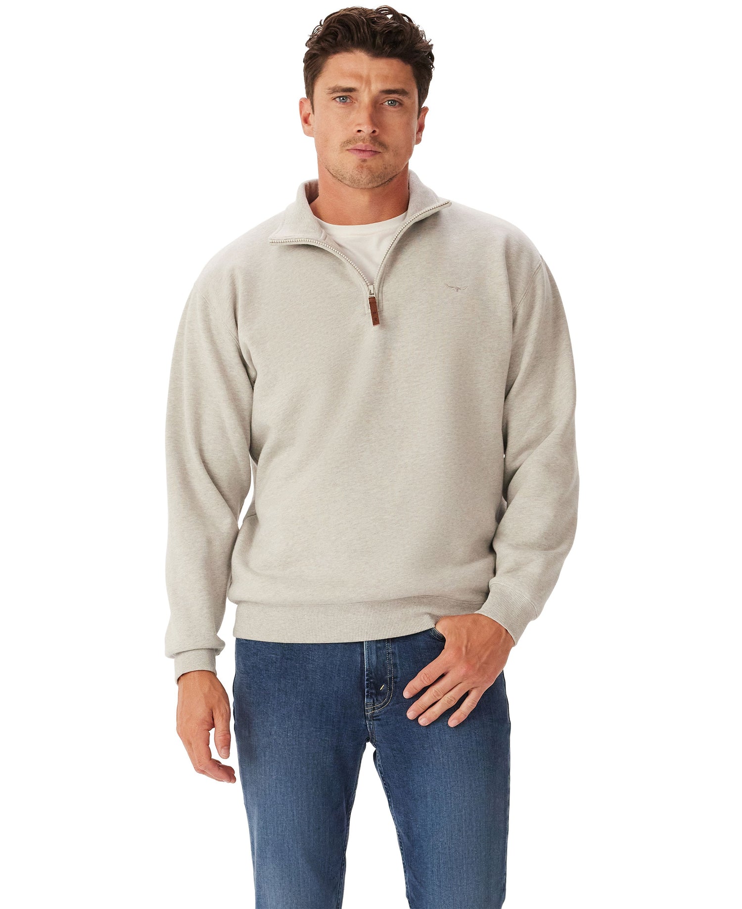 Mulyungarie 1/4 Zip Sweatshirt - Grey Marle