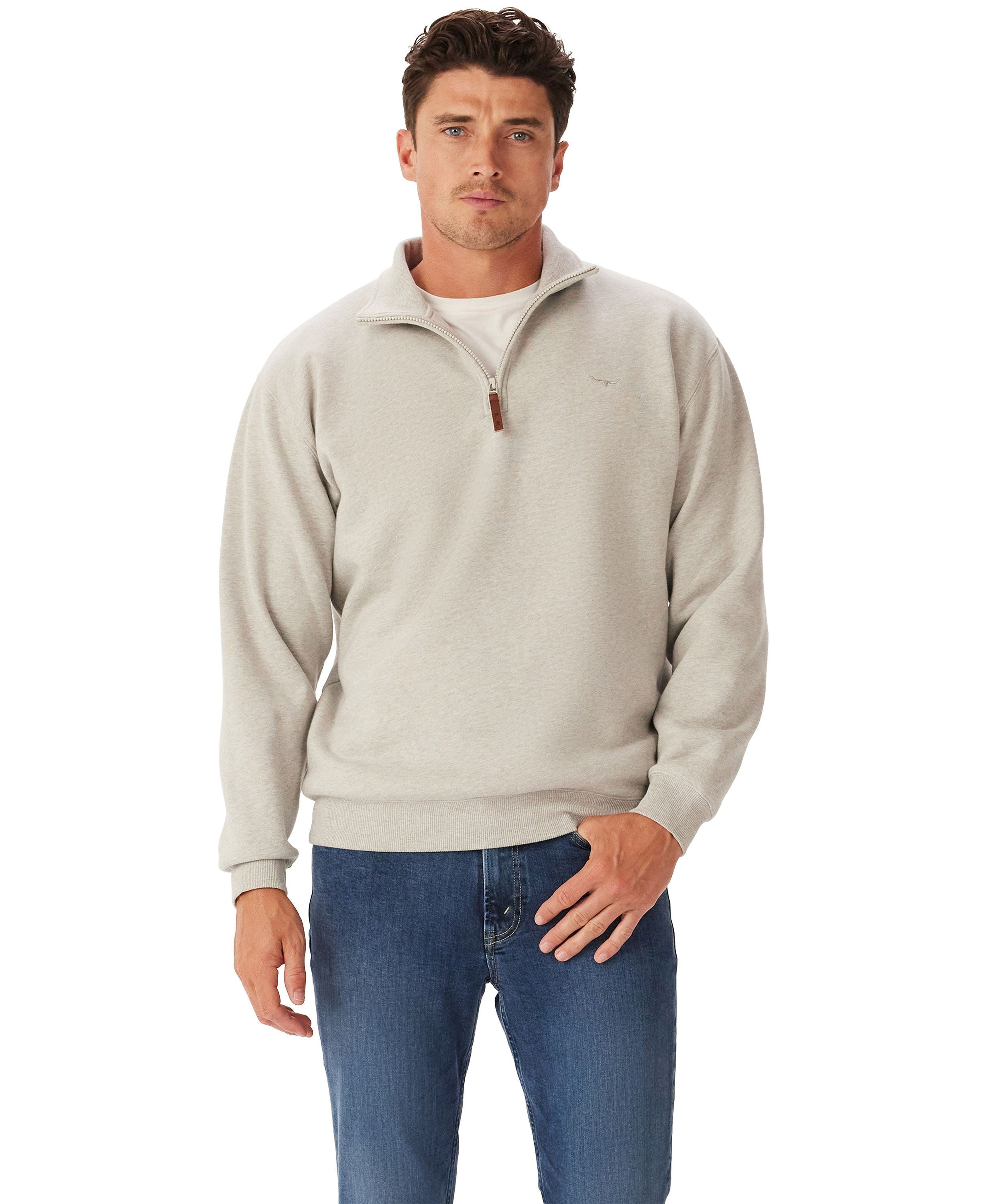 Mulyungarie 1/4 Zip Sweatshirt - Grey Marle