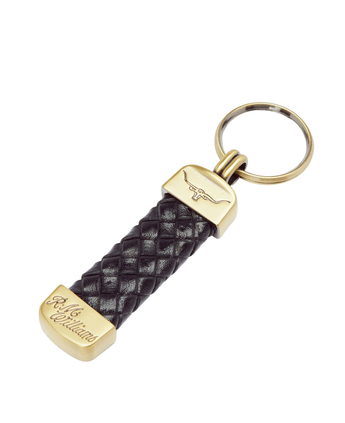 Plaited Key Ring - Brown